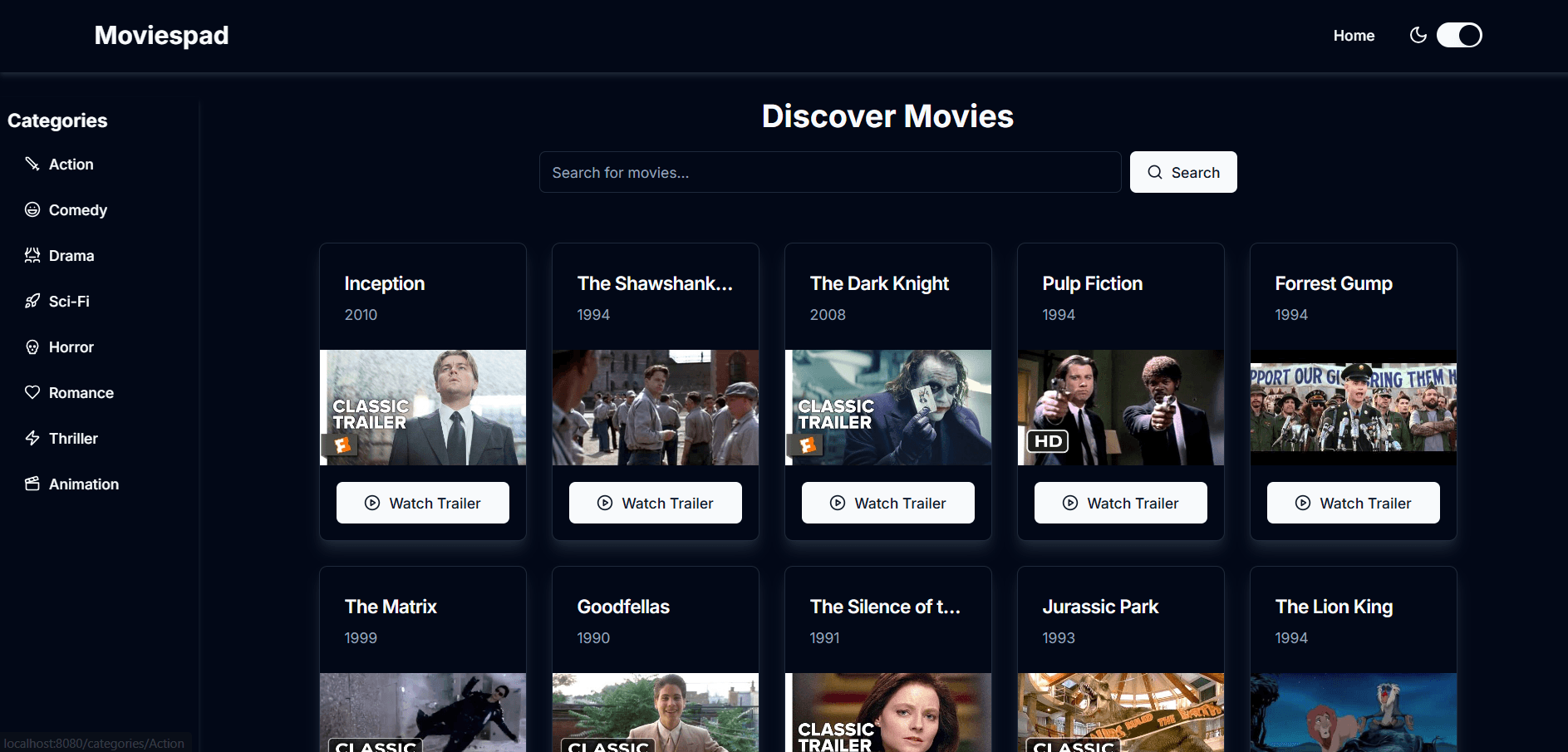 Movies pad